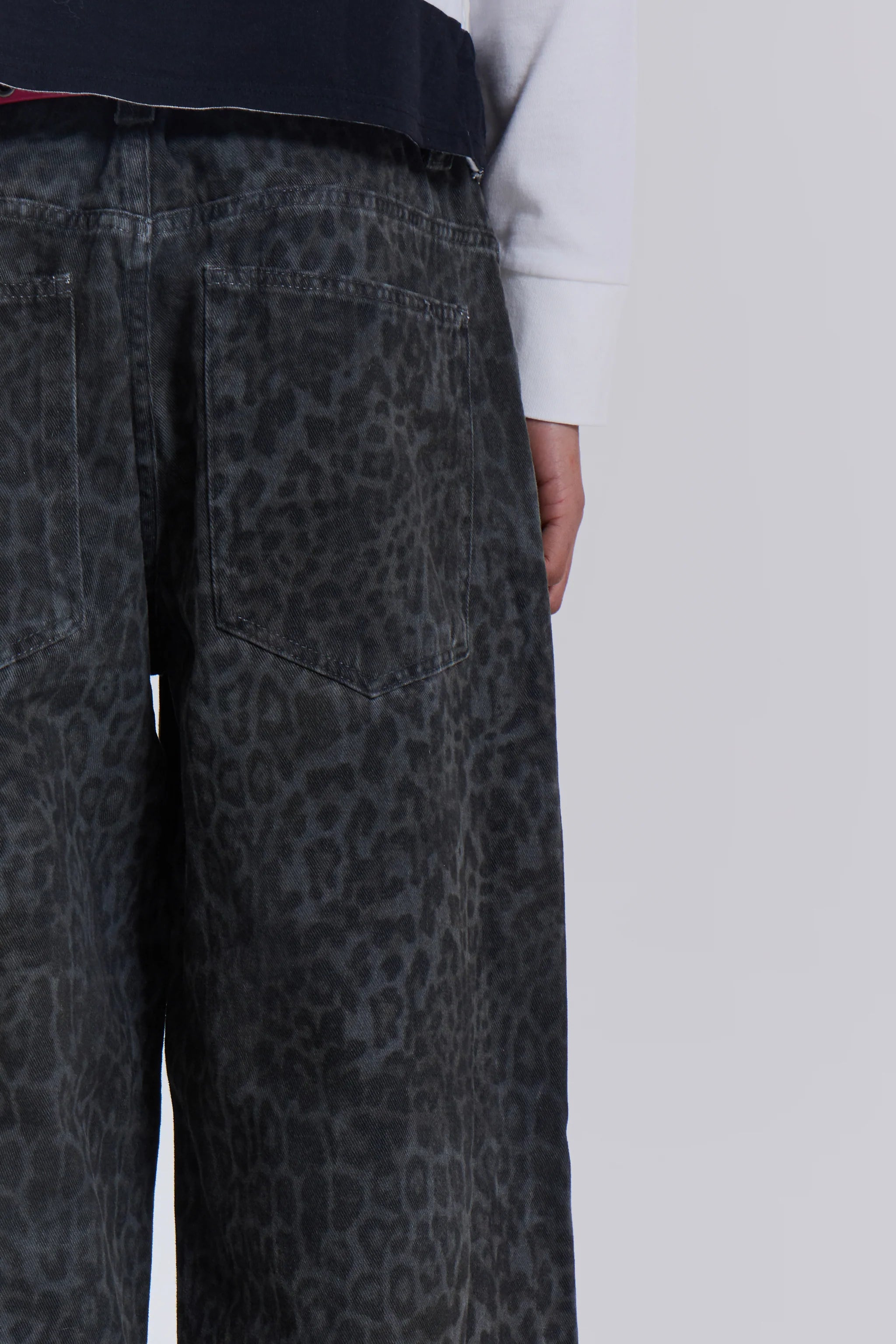 Charcoal Leopard Fade Colossus Jeans