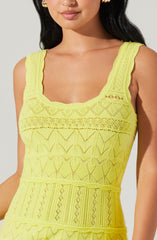 Shereena Pointelle Sweater Mini Dress