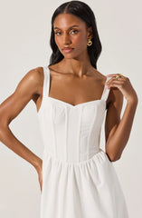 Sweetheart Corset Linen Dress