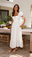 Tania Midi Dress - White