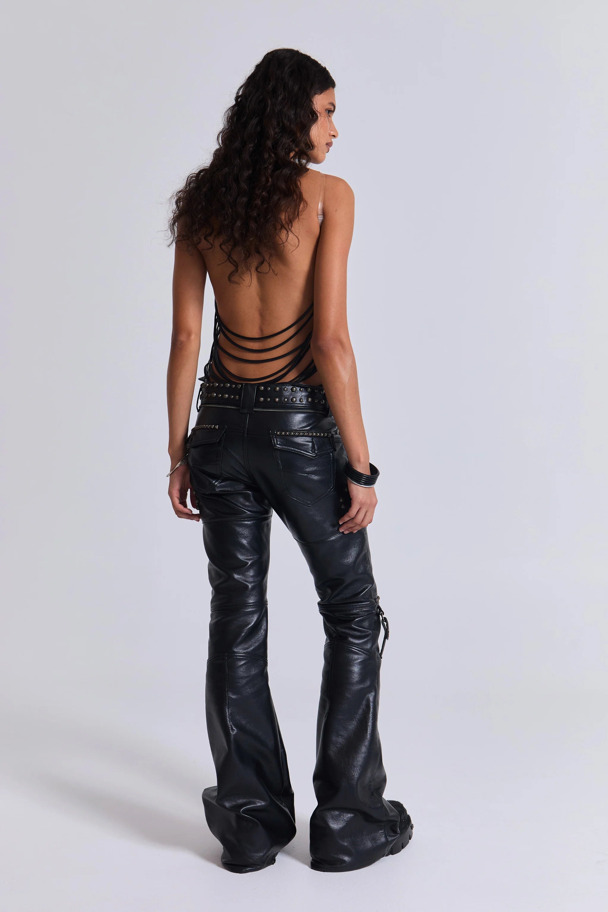 Carbon Studded Drift Bootcut Pants