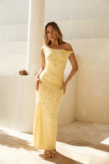 Breeze Of Pink Maxi Dress Yellow