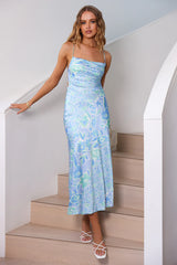 Stay Longer Midi Dress Blue