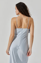Satin Bow Midi Dress