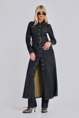 Trinity Fitted Denim Coat