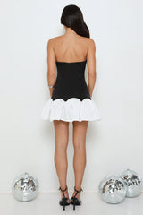 After Hour Sparkle Satin Strapless Mini Dress Pink