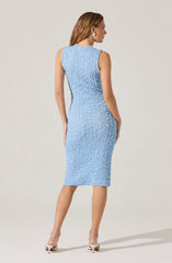 Textured Bodycon Midi Dress