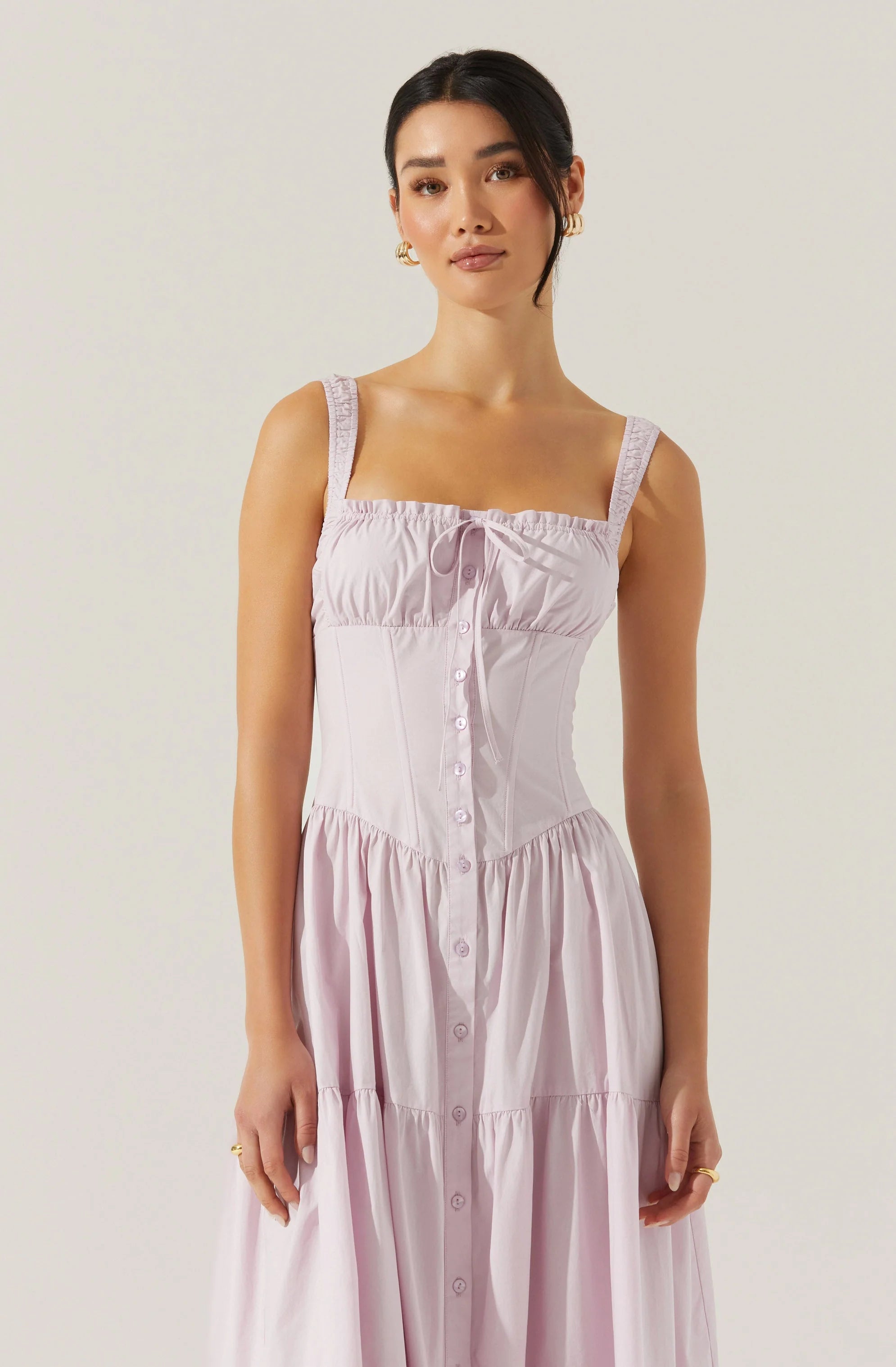 Temperance Tiered Milkmaid Maxi Dress
