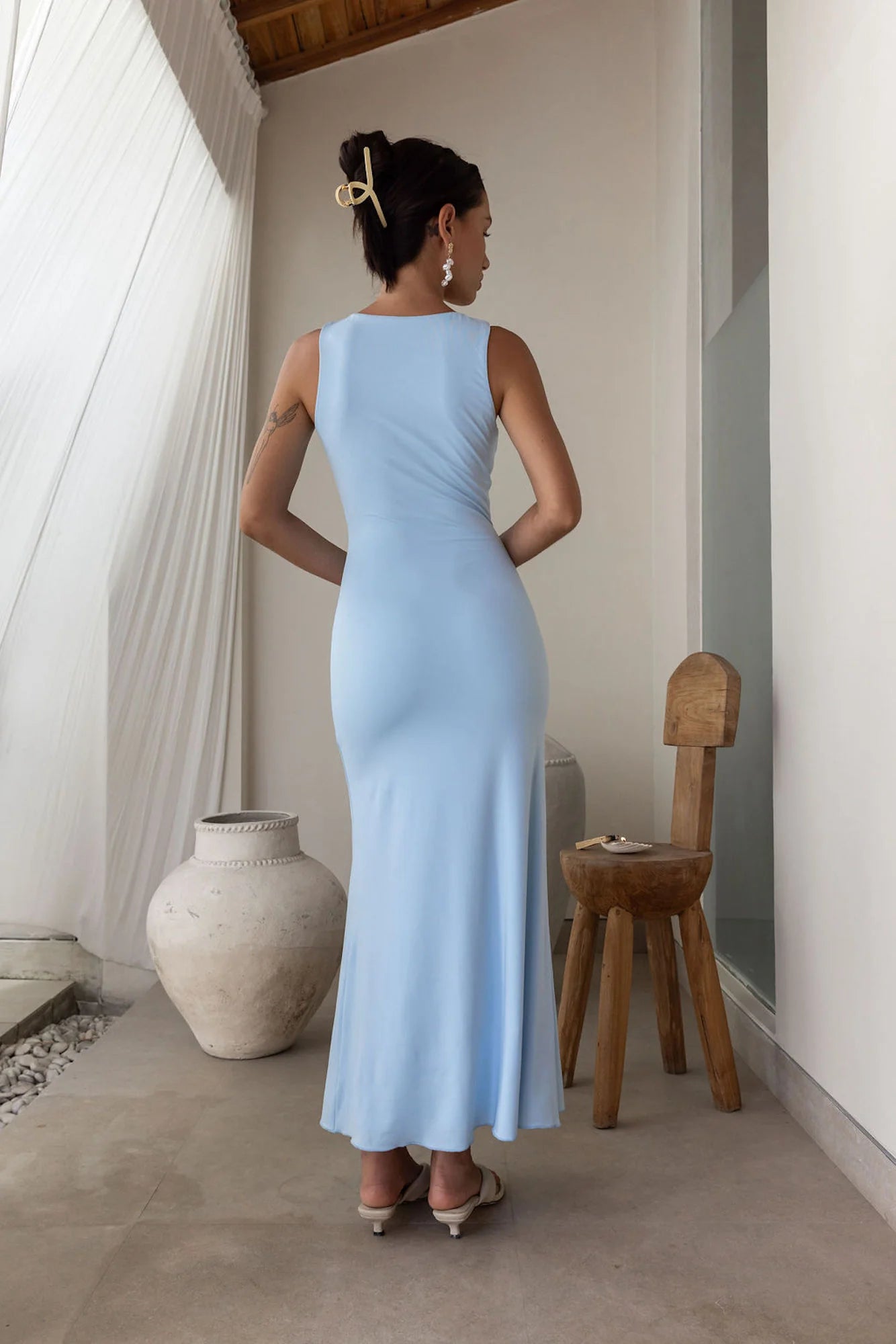 Coastal Caprice Maxi Dress Blue