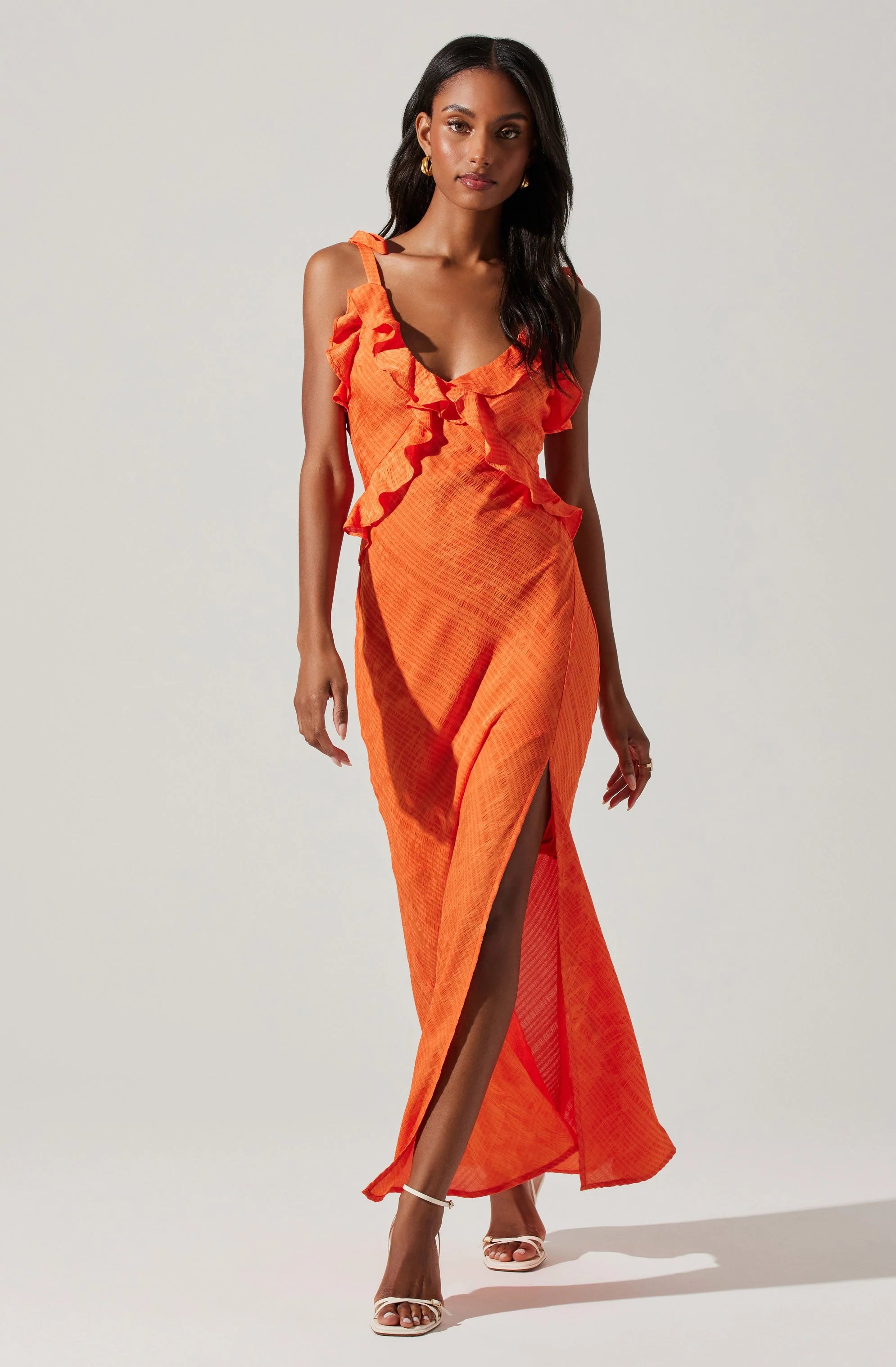 Sorbae Ruffle Maxi Dress