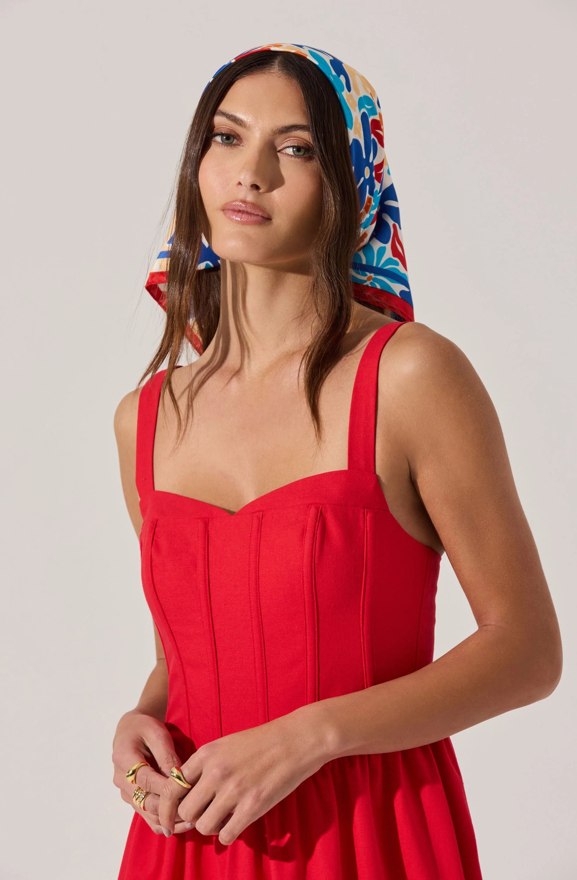 Sweetheart Corset Linen Dress