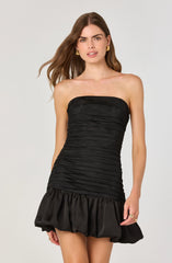 Strapless Ruched Mini Dress
