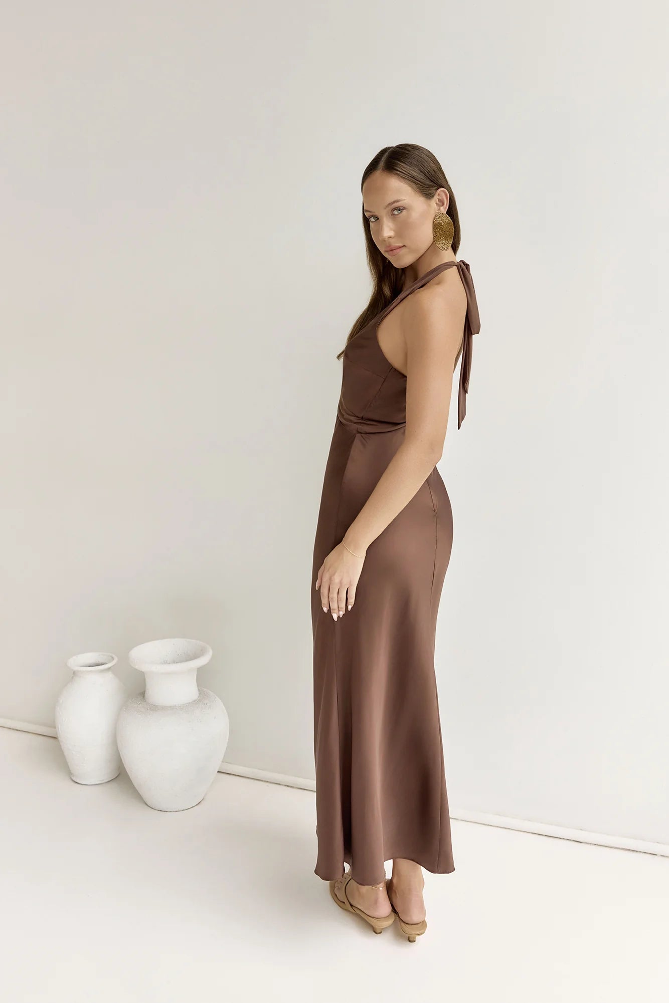 To The Dreamers Maxi Dress Brown