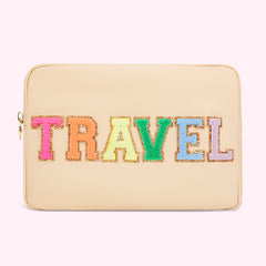 Stoney Clover Lane Travel Large Pouch in Tan